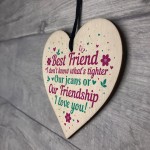 Christmas Gift For Best Friend Wooden Heart Keepsake Friendship
