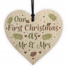 First Christmas Mr and Mrs Tree Bauble Wedding Anniversary Gifts