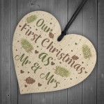 First Christmas Mr and Mrs Tree Bauble Wedding Anniversary Gifts