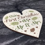First Christmas Mr and Mrs Tree Bauble Wedding Anniversary Gifts