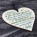 Dad Daddy To Be Gifts Heart Birthday Christmas Gift For Him