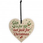 Novelty Gin Gift Funny Christmas Tree Bauble Decoration Heart