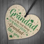 Grandad Gifts Christmas Birthday Card Hanging Wooden Heart Sign