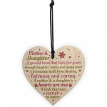 Mother Daughter Gifts Wooden Heart Friendship Plaque Mum Gifts