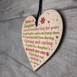 Mother Daughter Gifts Wooden Heart Friendship Plaque Mum Gifts