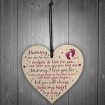 Mummy To Be Baby Shower Gift Wood Heart Keepsake Newborn Gift