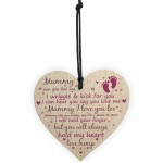 Mummy To Be Baby Shower Gift Wood Heart Keepsake Newborn Gift