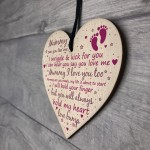 Mummy To Be Baby Shower Gift Wood Heart Keepsake Newborn Gift