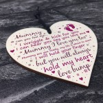 Mummy To Be Baby Shower Gift Wood Heart Keepsake Newborn Gift