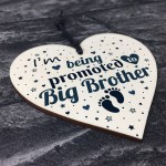 Big Brother Gift From Bump Wood Heart Newborn Baby Christmas