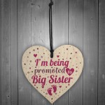 Big Sister Gift From Bump Wood Heart Newborn Baby Christmas