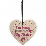 Big Sister Gift From Bump Wood Heart Newborn Baby Christmas