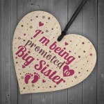 Big Sister Gift From Bump Wood Heart Newborn Baby Christmas