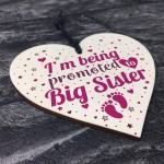 Big Sister Gift From Bump Wood Heart Newborn Baby Christmas