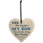 Son Gift Wood Heart Plaque Gift For Teenagers Boys Christmas