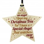 Mum Dad Nan Grandad Memorial Gift Wood Star Christmas Decoration