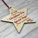 Mum Dad Nan Grandad Memorial Gift Wood Star Christmas Decoration