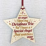 Mum Dad Nan Grandad Memorial Gift Wood Star Christmas Decoration