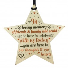 Hanging Wooden Star Christmas Tree Decoration Mum Nan Dad Gift