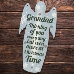 Grandad Memorial Wooden Angel In Memory Plaque Rememberance 