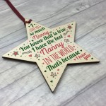 Best NAN Gift For Nanny Wooden Hanging Star Birthday Christmas