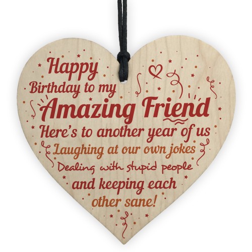 Handmade Wooden Heart Plaque Gift Perfect for your Best Friend