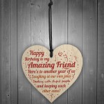 Handmade Wooden Heart Plaque Gift Perfect for your Best Friend