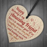 Handmade Wooden Heart Plaque Gift Perfect for your Best Friend