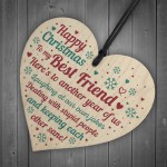 Handmade Wooden Heart Plaque Christmas Gift For Best Friend