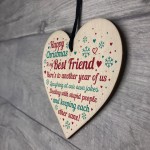 Handmade Wooden Heart Plaque Christmas Gift For Best Friend