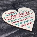 Handmade Wooden Heart Plaque Christmas Gift For Best Friend