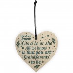 Grandparents Plaque Wooden Heart Grandma Grandpa Mum Dad Gift 