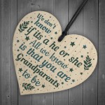 Grandparents Plaque Wooden Heart Grandma Grandpa Mum Dad Gift 