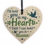 Mum Nan Dad Tribute Wood Heart Memorial Tree Decoration Plaque