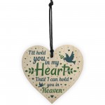 Mum Nan Dad Tribute Wood Heart Memorial Tree Decoration Plaque