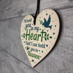 Mum Nan Dad Tribute Wood Heart Memorial Tree Decoration Plaque