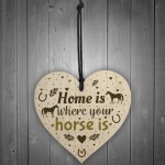 Horse Gifts Wooden Heart Cute Country Home Accessory Gift Sign 