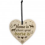 Horse Gifts Wooden Heart Cute Country Home Accessory Gift Sign 