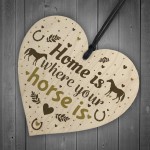 Horse Gifts Wooden Heart Cute Country Home Accessory Gift Sign 
