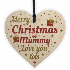 Christmas Gifts For Mum Mother Wood Heart Christmas Tree Baubles