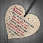 Nephew Birthday Card Christmas Card Wood Heart Gifts From Auntie