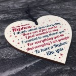 Nephew Birthday Card Christmas Card Wood Heart Gifts From Auntie