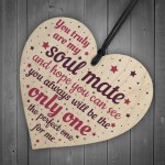 Soulmate Gifts Wooden Heart Anniversary Valentines Day Gift