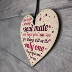 Soulmate Gifts Wooden Heart Anniversary Valentines Day Gift