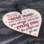 Soulmate Gifts Wooden Heart Anniversary Valentines Day Gift