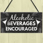 Funny Bar Sign For Home Bar Hanging Plaque Gin Vodka Gifts