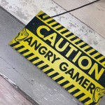 Caution Angry Gamer Door Sign Gamer Gifts Gamer Accessories 
