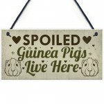 Spoiled Guinea Pigs Live Here Beautiful Handmade Gift Sign 