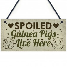 Spoiled Guinea Pigs Live Here Beautiful Handmade Gift Sign 