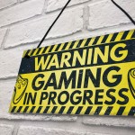 WARNING Gaming Door Sign Gamer Gifts Gamer Accessories Decor